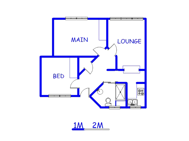 Floor plan of the property in Zonnebloem