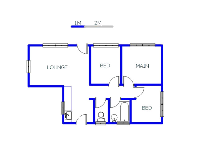 Floor plan of the property in Protea Glen