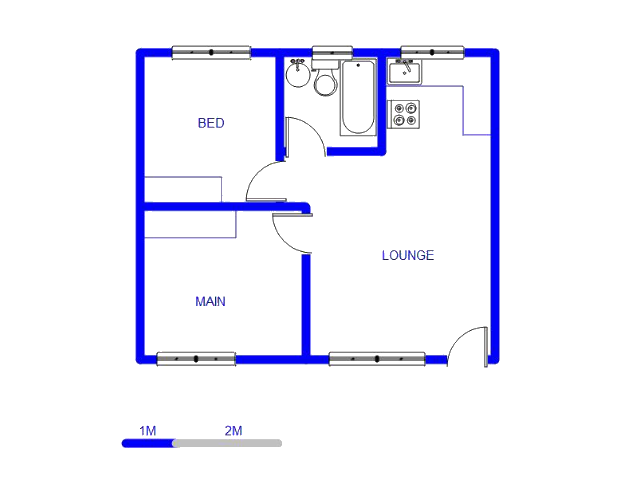 Floor plan of the property in Rustenburg