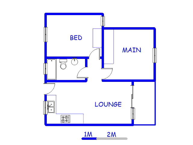 Floor plan of the property in Montclair (Dbn)