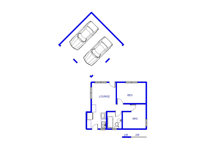 Floor plan of the property in Lehae