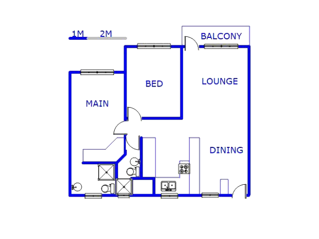 Floor plan of the property in Sandton