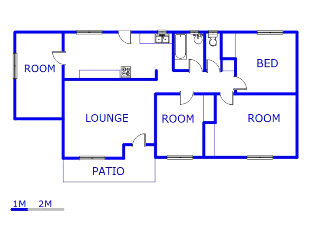 Floor plan of the property in Grootvlei