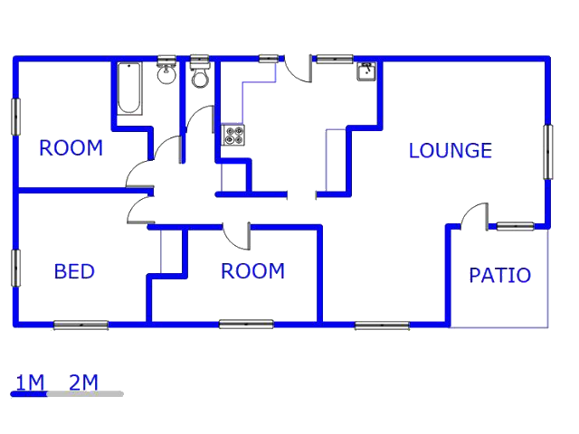 Floor plan of the property in Grootvlei