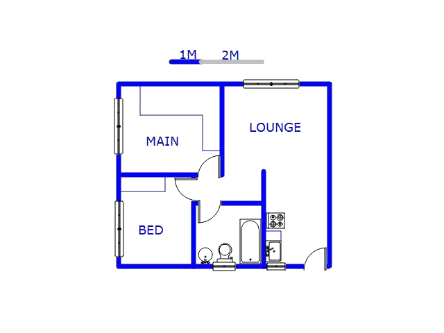 Floor plan of the property in Fleurhof