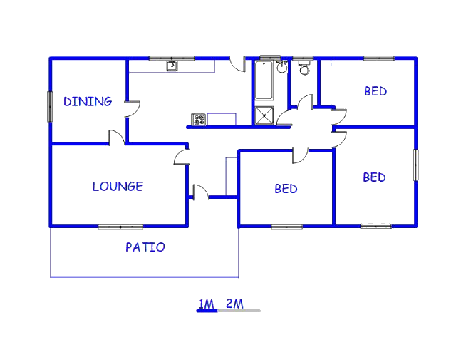 Floor plan of the property in Grootvlei