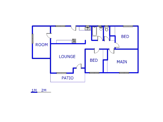 Floor plan of the property in Grootvlei