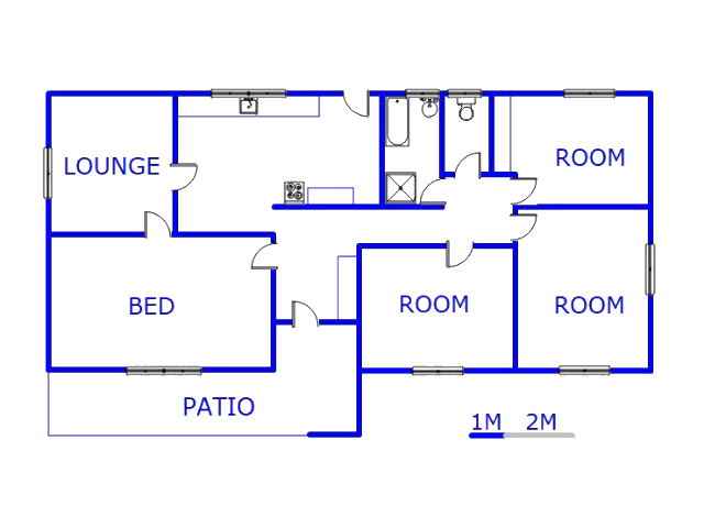 Floor plan of the property in Grootvlei