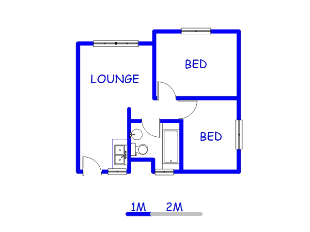 Floor plan of the property in Fleurhof