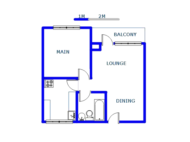 Floor plan of the property in Wentworth Park