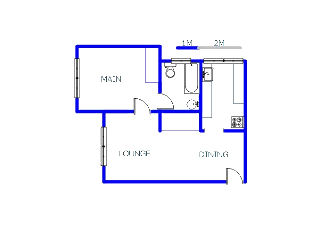 Floor plan of the property in Wentworth Park