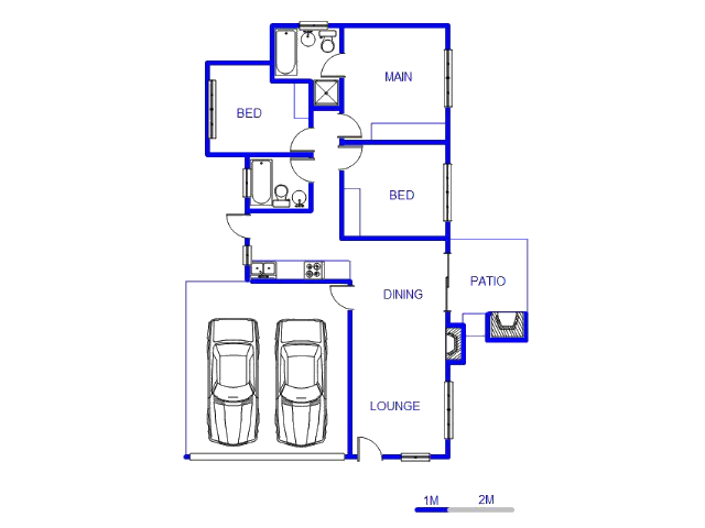 Floor plan of the property in Hoeveldpark