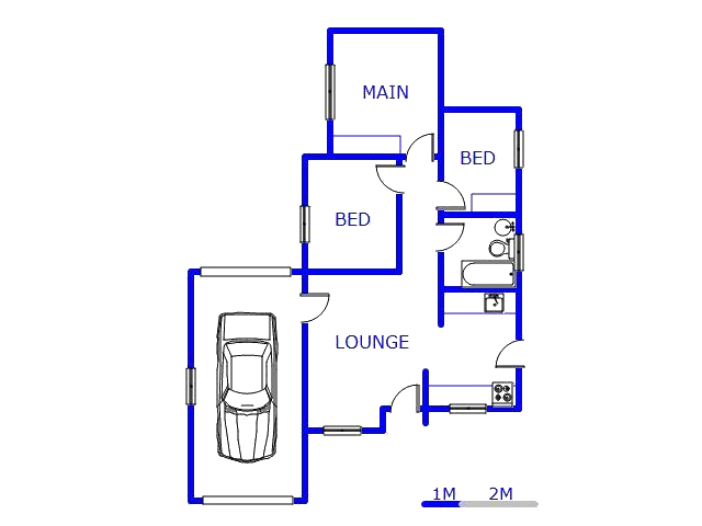 Floor plan of the property in Vanderbijlpark