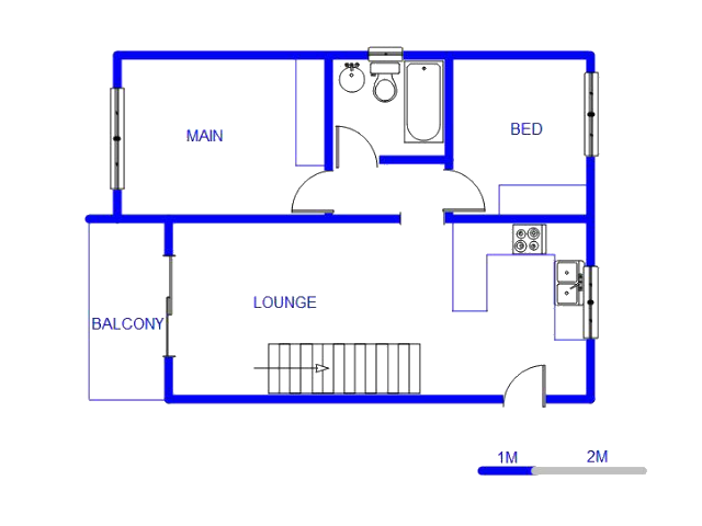 Floor plan of the property in Fourways