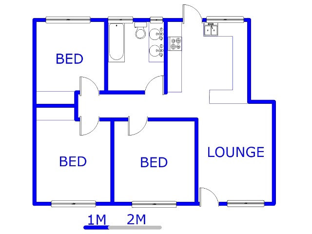 Floor plan of the property in Lenasia South