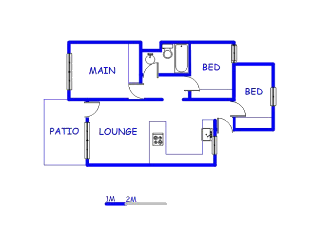 Floor plan of the property in Bellair - DBN