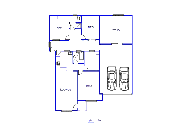 Floor plan of the property in Vosloorus