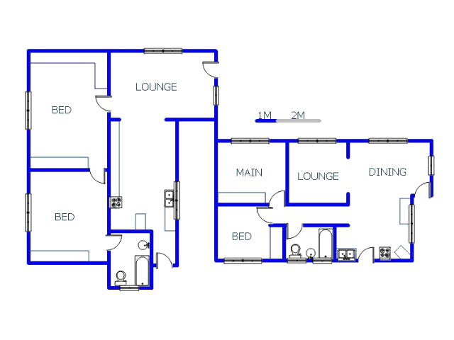 Floor plan of the property in Lenasia South