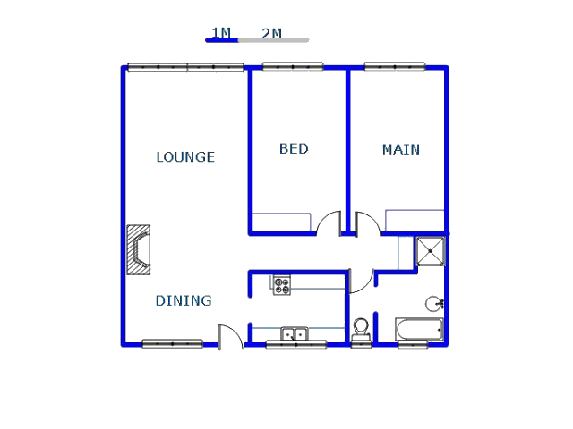 1st Floor - 88m2 of property for sale in Florida