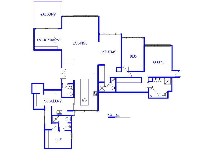 Floor plan of the property in La Lucia