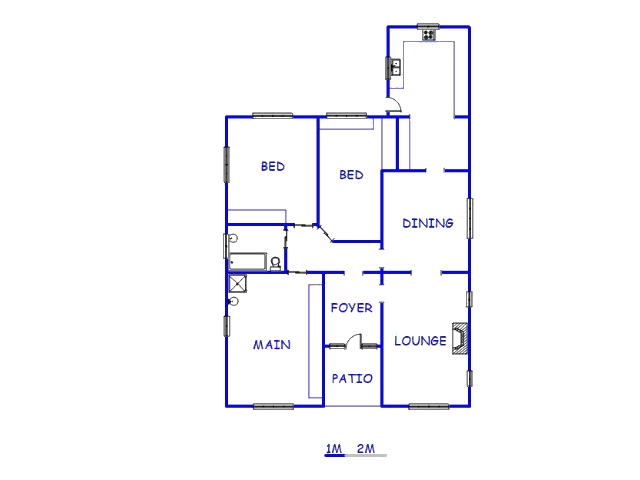 Floor plan of the property in Vasco Estate