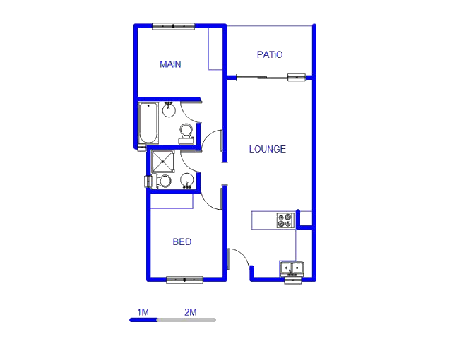 Floor plan of the property in Midrand