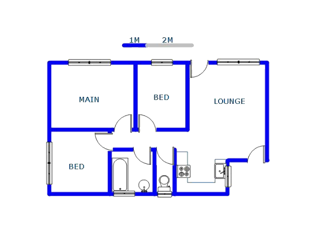 Floor plan of the property in Cosmo City