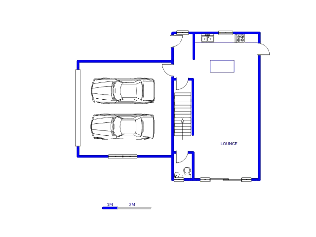 Floor plan of the property in Maroeladal