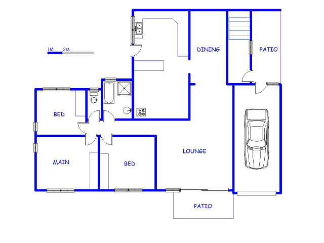 Floor plan of the property in Reservoir Hills KZN