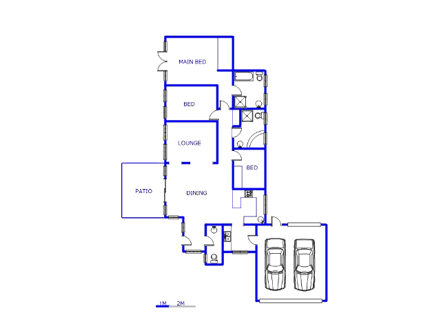 Floor plan of the property in Noordwyk