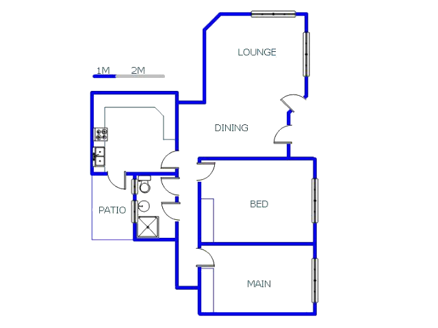 Floor plan of the property in Lenasia