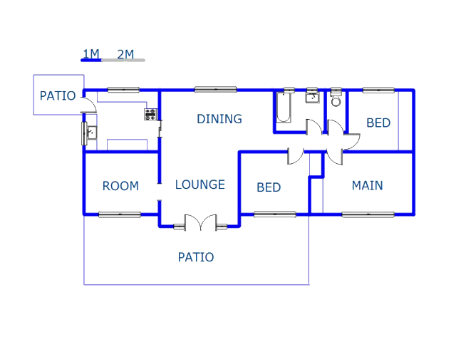 Floor plan of the property in Amanzimtoti 