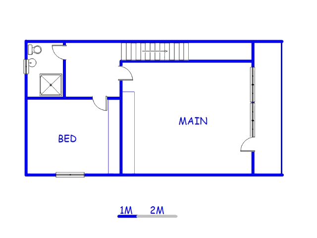 Floor plan of the property in Grahamstown