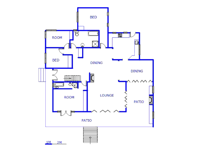 Floor plan of the property in Little Falls