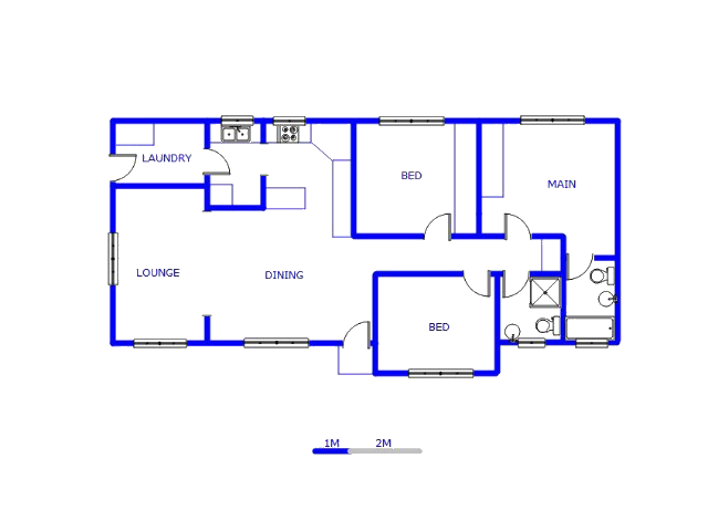 Floor plan of the property in Rensburg