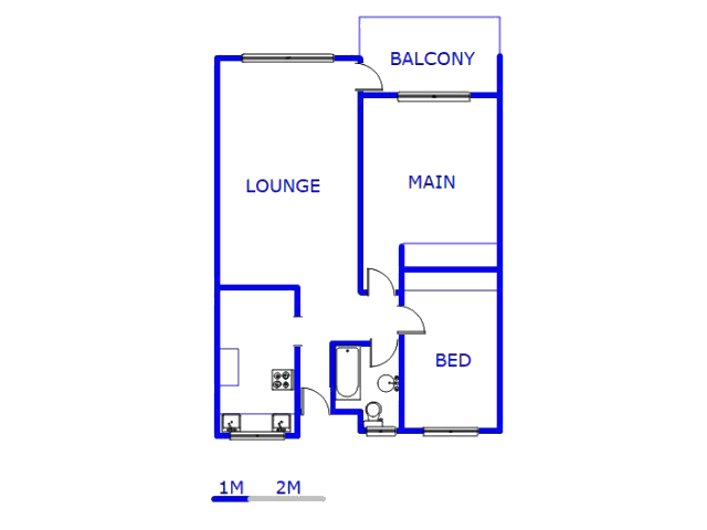 Floor plan of the property in Vanderbijlpark