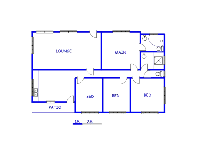 Floor plan of the property in Tongaat