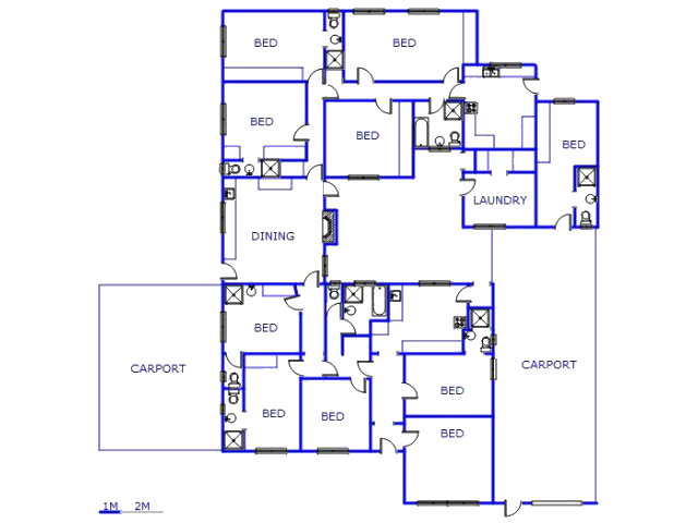 Floor plan of the property in Vanderbijlpark