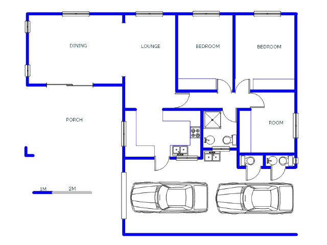 Floor plan of the property in Lenasia