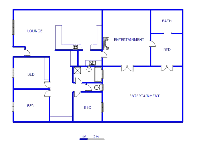 Floor plan of the property in Bonnievale