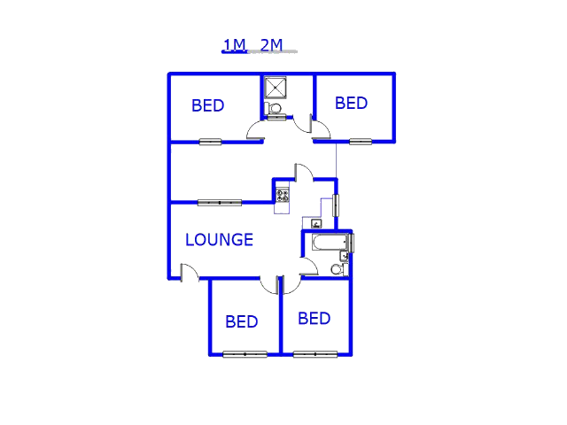 Floor plan of the property in Evaton