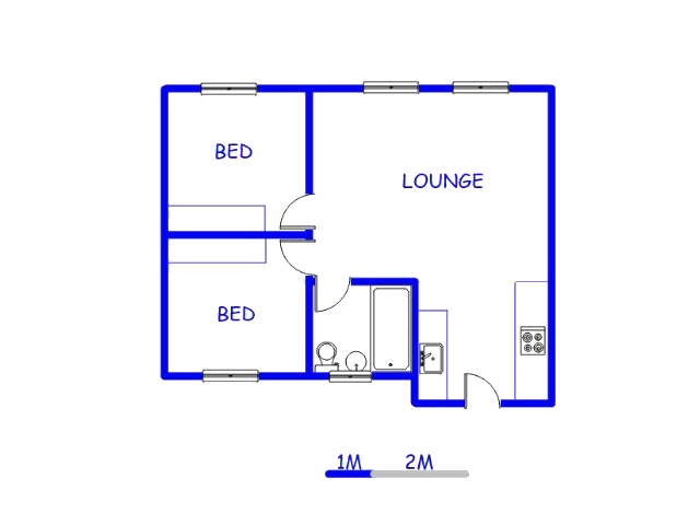 Floor plan of the property in Eerste River