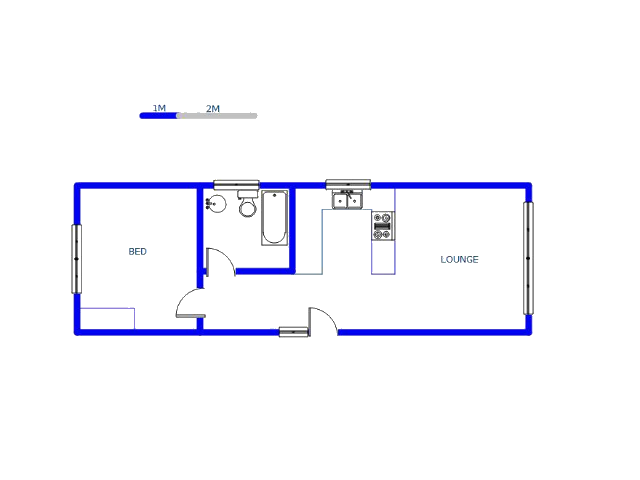 Floor plan of the property in Vanderbijlpark