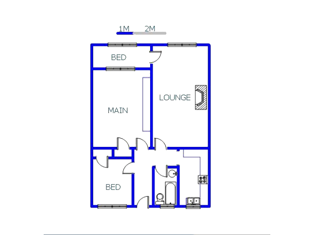 Floor plan of the property in Benoni