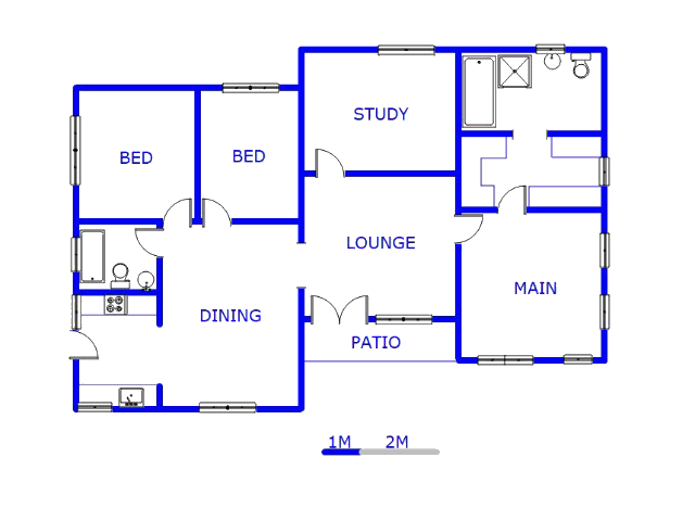 Floor plan of the property in Lindopark