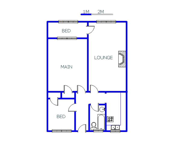 Floor plan of the property in Benoni