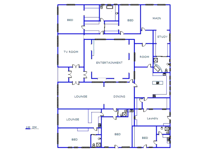 Floor plan of the property in Waterkloof Heights