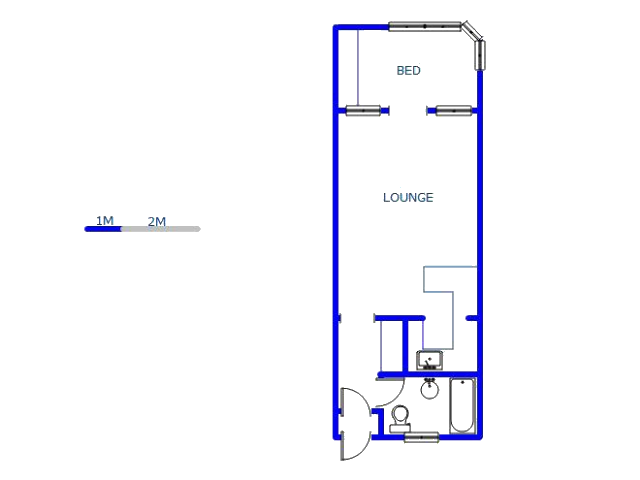 Floor plan of the property in Durban Central