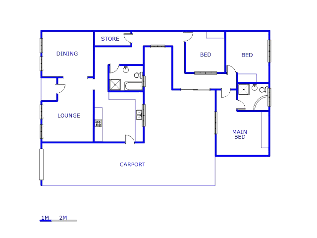 Floor plan of the property in Actonville