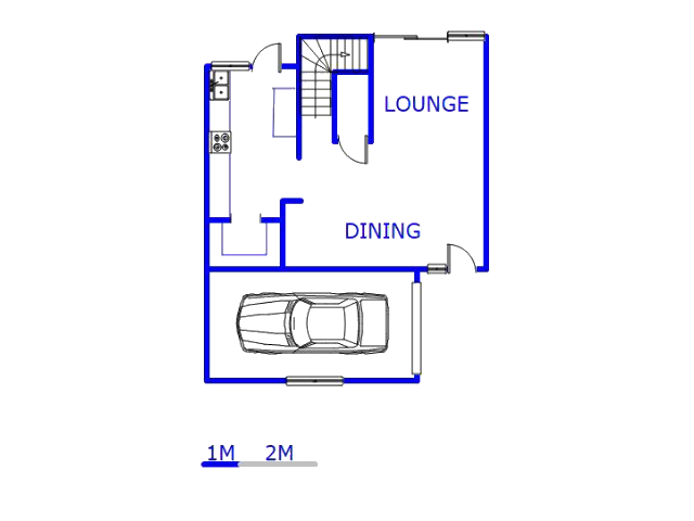 Floor plan of the property in Forest Hill - JHB